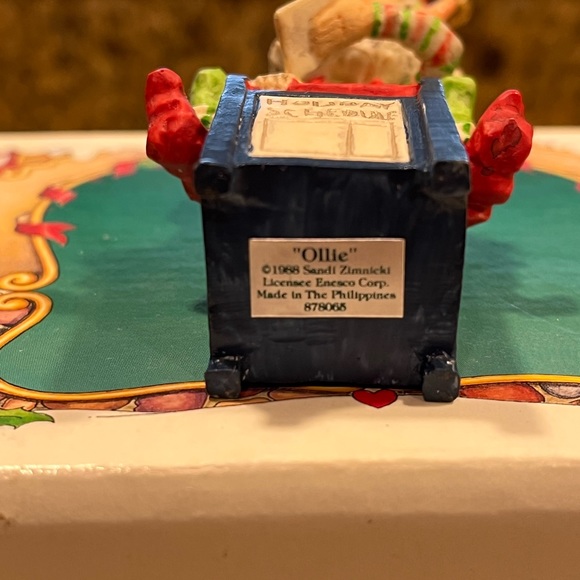 Enesco 1992 Sandi Zimnicki Ollie Mailbox Elf Vintage Village Figure in Box - Picture 2 of 9